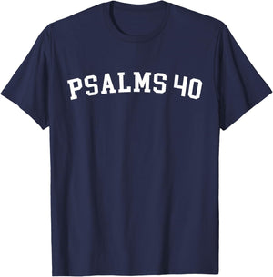 Psalms 40 T-Shirt - T-Shirt | Navy