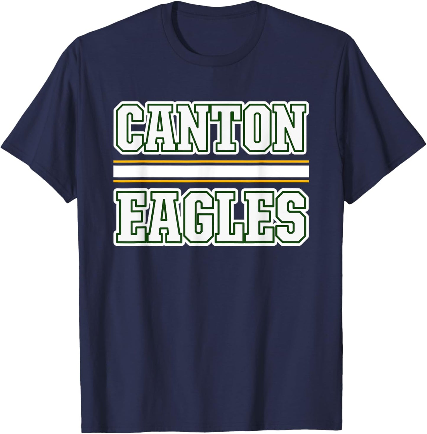 Canton Eagles Horizontal Stripes T-Shirt - T-Shirt | Navy