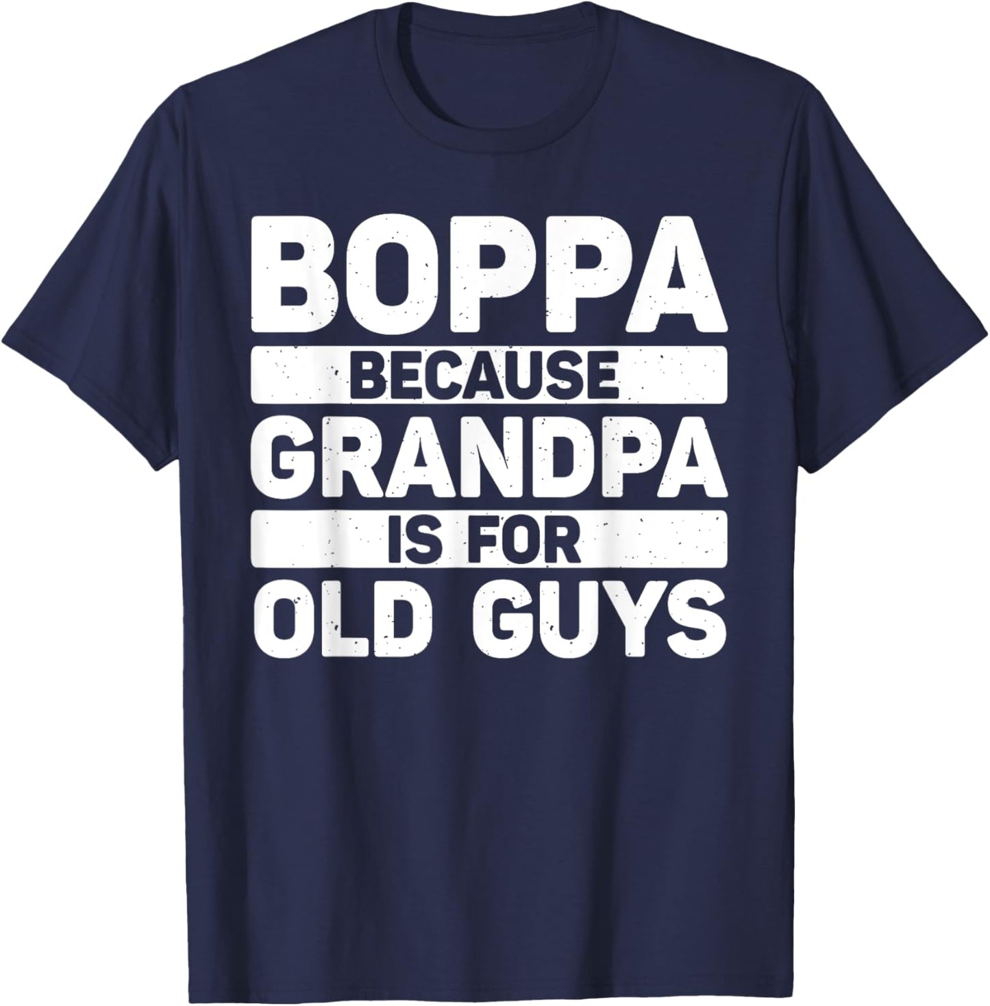 Boppa Design For Grandpa From Grandkids Father's Day Boppa T-Shirt - T-Shirt | Navy