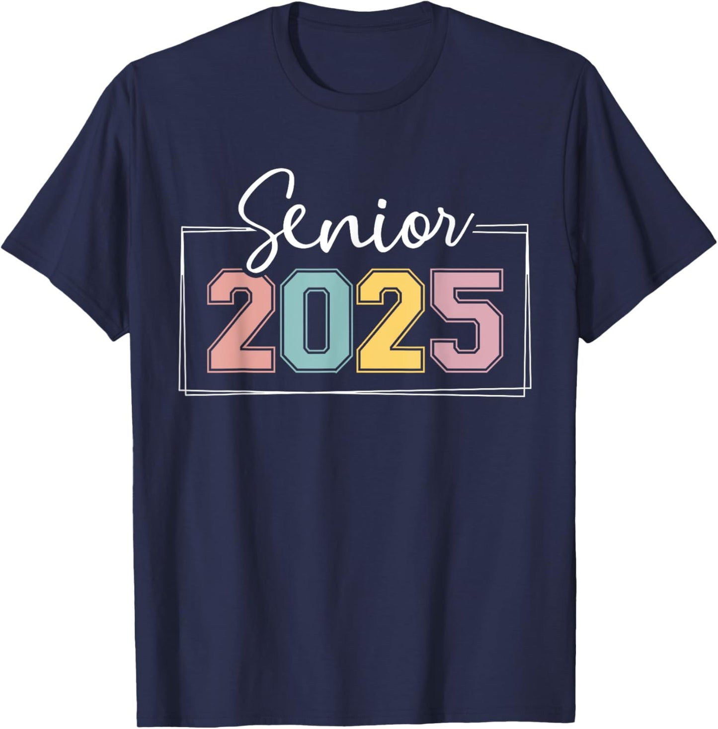 Senior 2025 for college graduation year seniors T-Shirt - T-Shirt | Navy