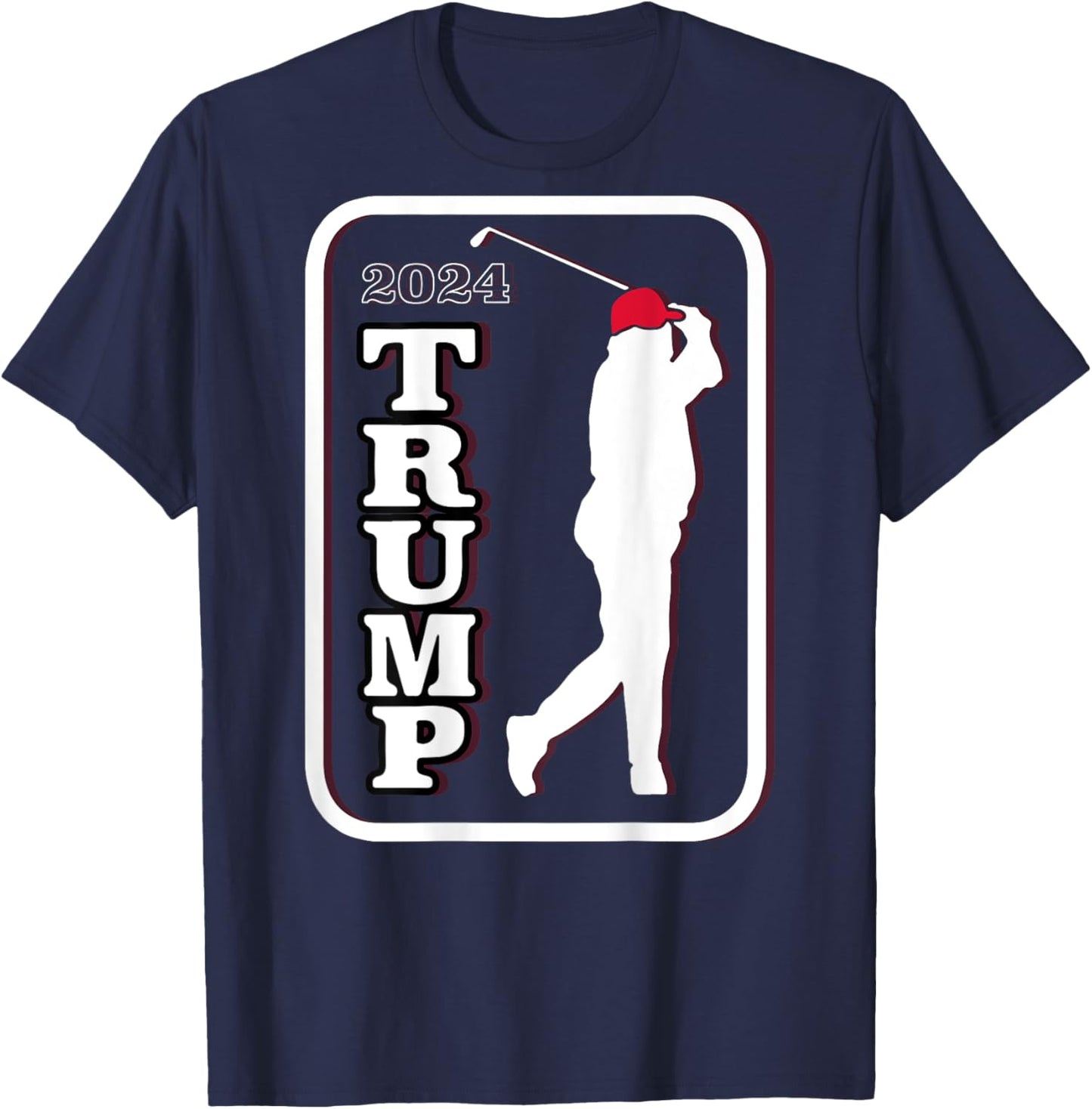 Trump 2024 Golf (on back) T-Shirt - T-Shirt | Navy