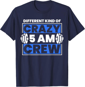Workout Squad 5AM Crew Funny T-Shirt - T-Shirt | Navy