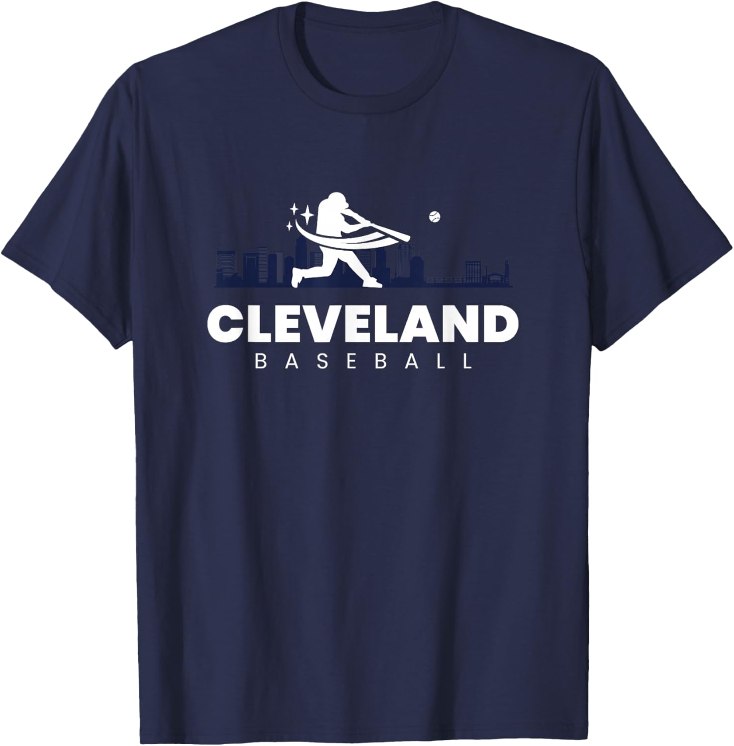 Cleveland Baseball Vintage Minimalist Retro Baseball Lover T-Shirt - T-Shirt | Navy