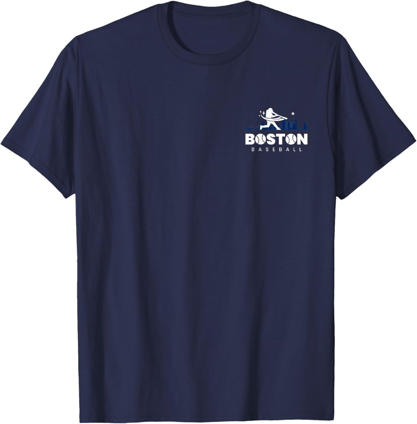 Boston Baseball Vintage Minimalist Retro Baseball Lover T-Shirt - T-Shirt | Navy