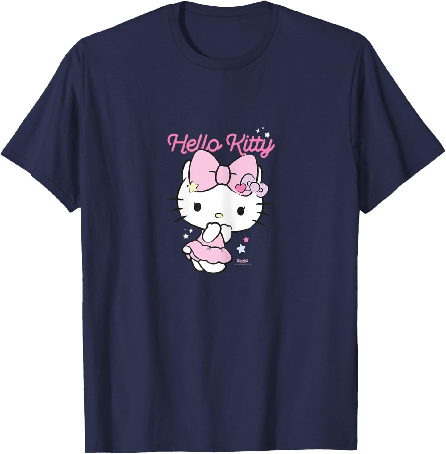 Hello Kitty Character Hoppla Design , black T-Shirt - T-Shirt | Navy