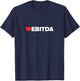 LOVE EBITDA, Minimalist Aesthetic, Like Heart EBITDA T-Shirt - T-Shirt | Navy