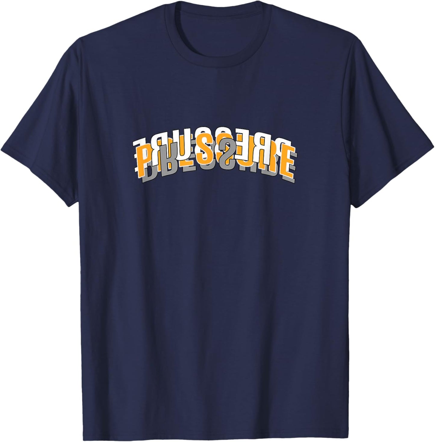 Orange Color Pressure Every Which Way Orange Graphic T-Shirt - T-Shirt | Navy