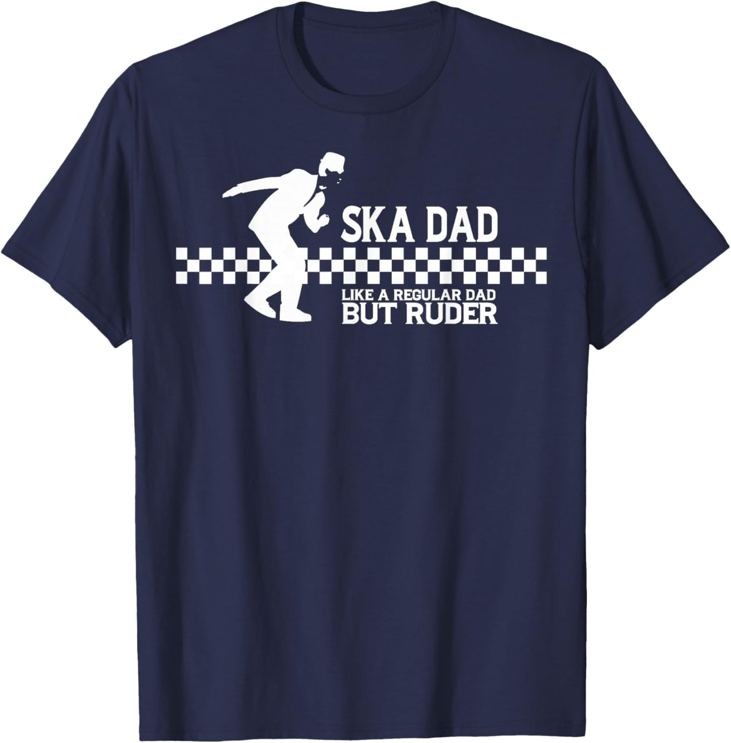 SKA DAD reggae ska clothing Skinhead Mod Ska T-Shirt - T-Shirt | Navy