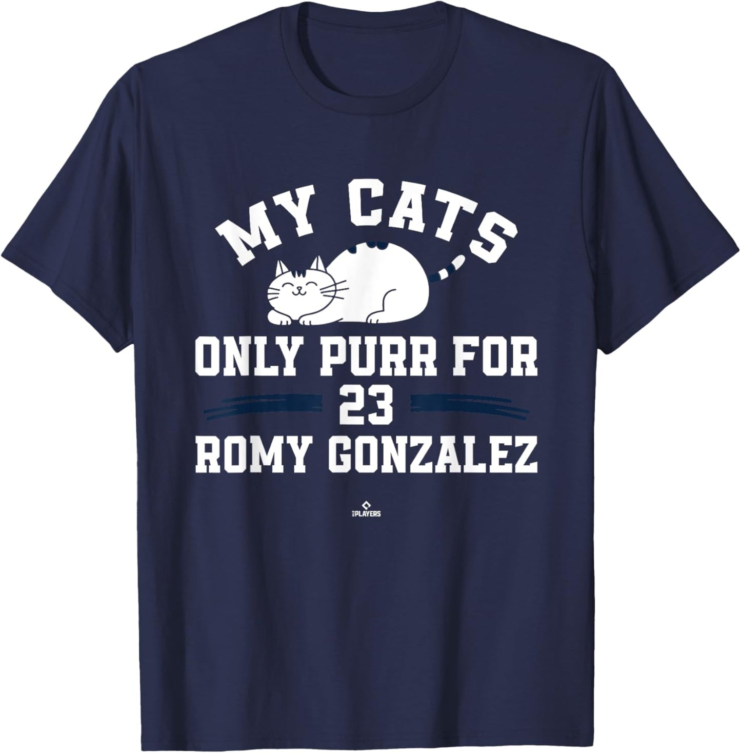 Cat Lovers for Romy Gonzalez Boston Baseball MLBPA Men Women Kids T-Shirt - T-Shirt | Navy