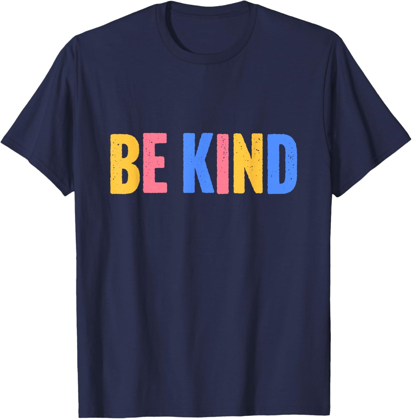 Be Kind Minimalist Love Kindness Positive T-Shirt - T-Shirt | Navy
