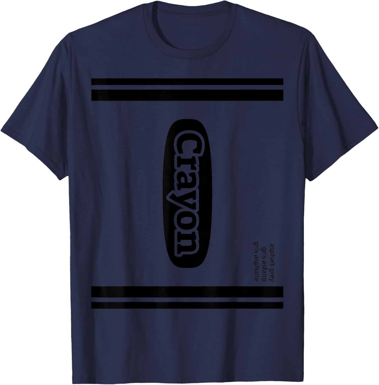 Crayon Asphalt Grey Group Costume T-Shirt - T-Shirt | Navy