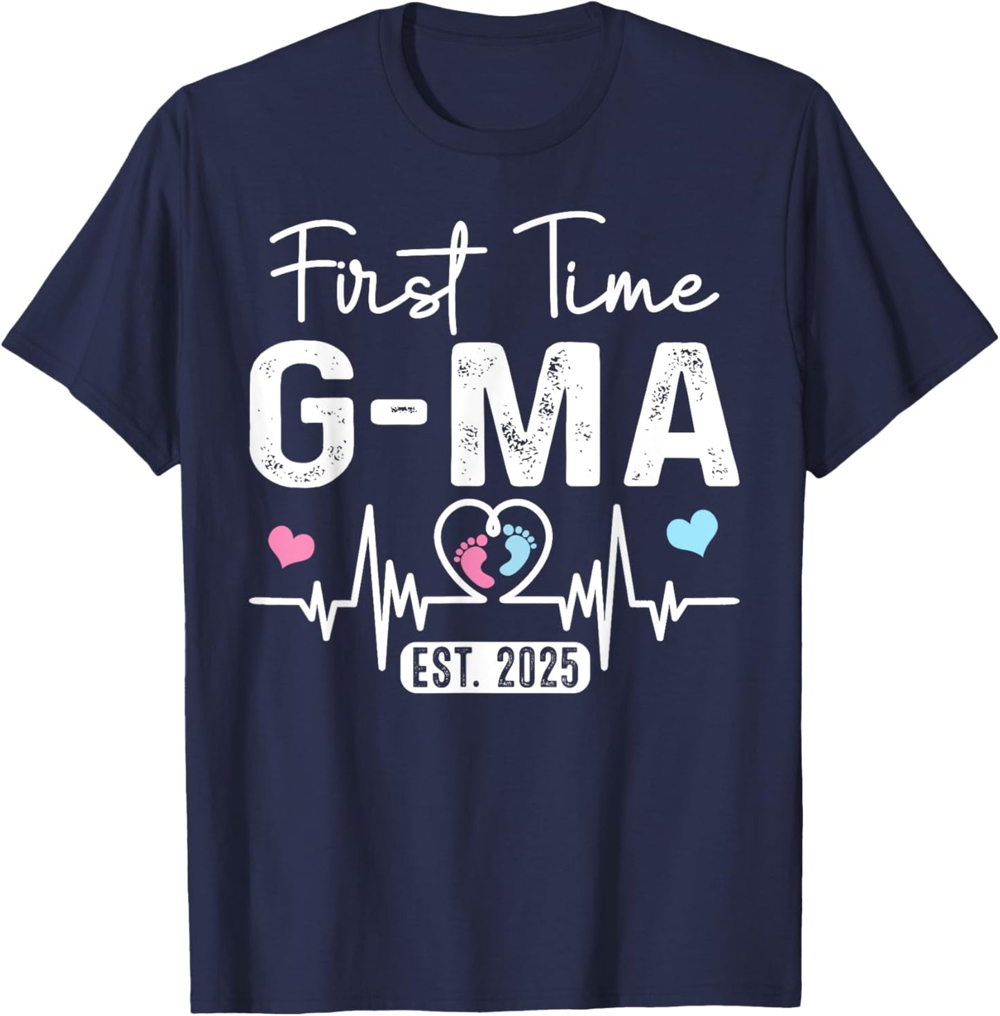 Vintage First Time G-Ma Est. 2025 New G-Ma T-Shirt - T-Shirt | Navy