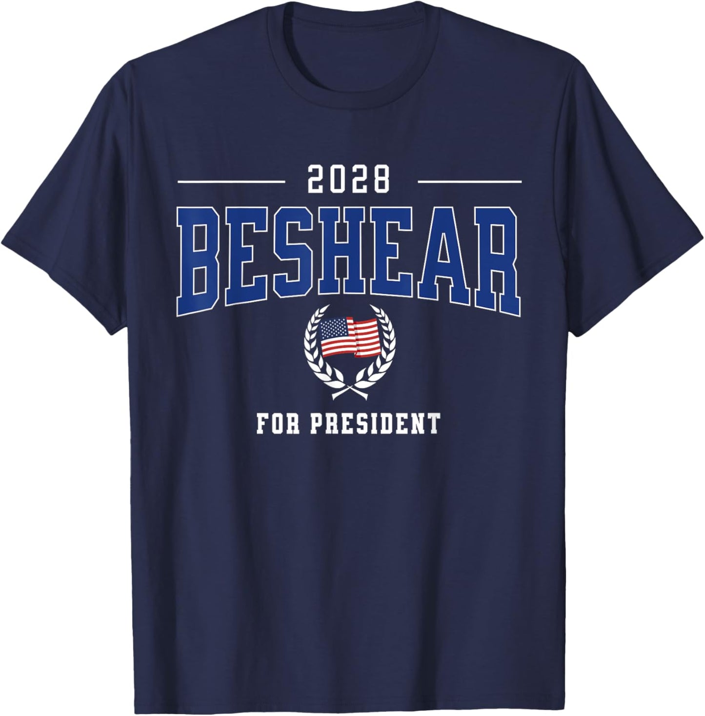 Andy Beshear 2028 for President Democrat Patriotic US Flag T-Shirt - T-Shirt | Navy