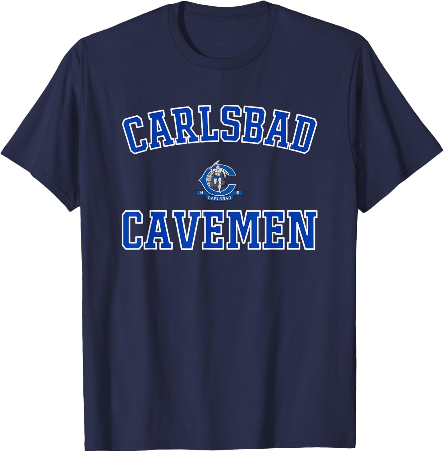 Carlsbad Cavemen Logo Varsity HS T-Shirt - T-Shirt | Navy