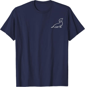 Dachshund Line Art Cute Doxie Wiener Dog for Woman Kids T-Shirt - T-Shirt | Navy