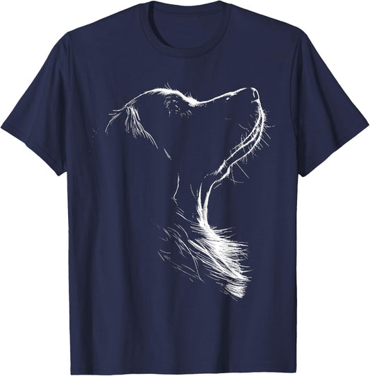 Retro Golden Retrieve T-Shirt - T-Shirt | Navy