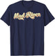 Mad River Retro Art Baseball Font Vintage T-Shirt - T-Shirt | Navy