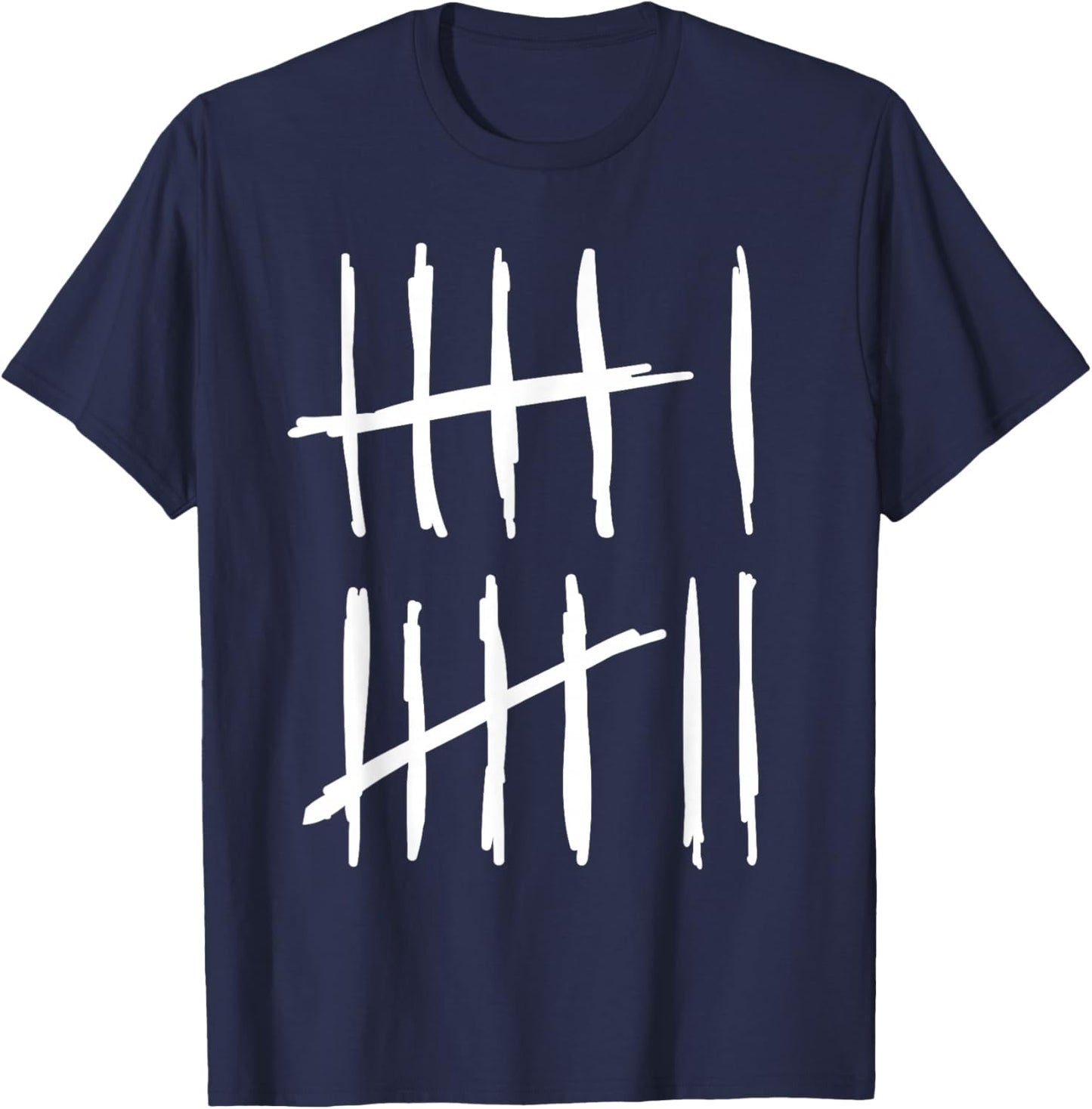 Six Seven 6 7 Tally Marks 67 Meme 6-7 Numbers Funny School T-Shirt - T-Shirt | Navy