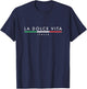 La Dolce Vita Minimalist T-Shirt - T-Shirt | Navy