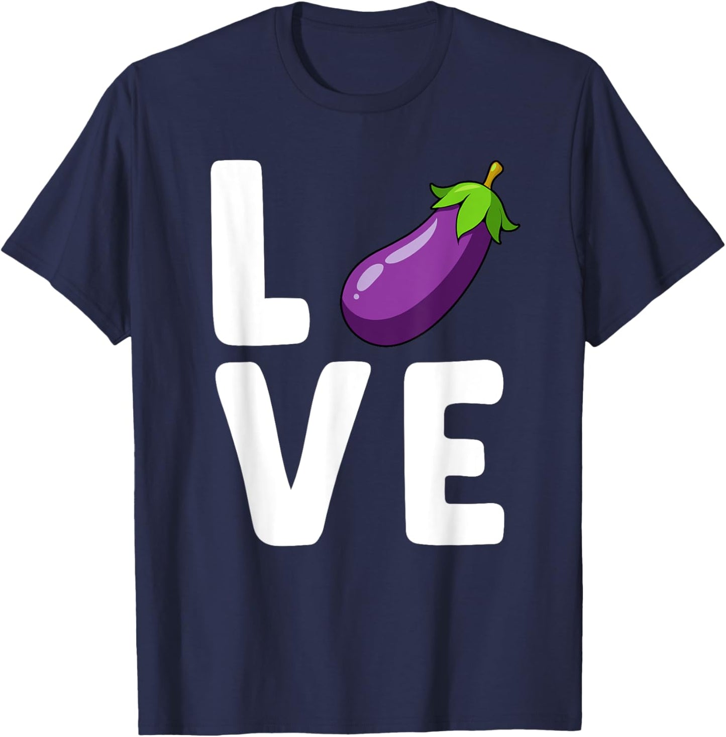 Eggplant Art Women Kids Veggie Vegetable Eggplant T-Shirt - T-Shirt | Navy