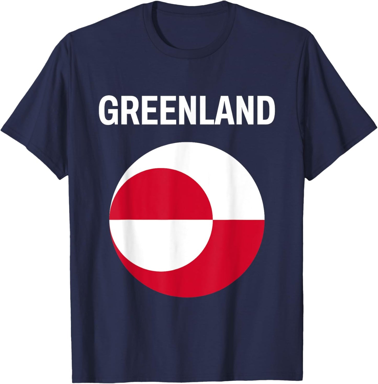 Greenland Flag Modern T-Shirt - T-Shirt | Navy