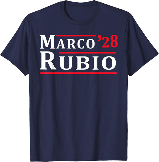 Marco Rubio 2028 President 48 US Republican Election Vintage T-Shirt - T-Shirt | Navy