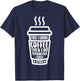 Funny First I Drink Coffee Then I Do Gymnastics Coach Stuff T-Shirt - T-Shirt | Navy