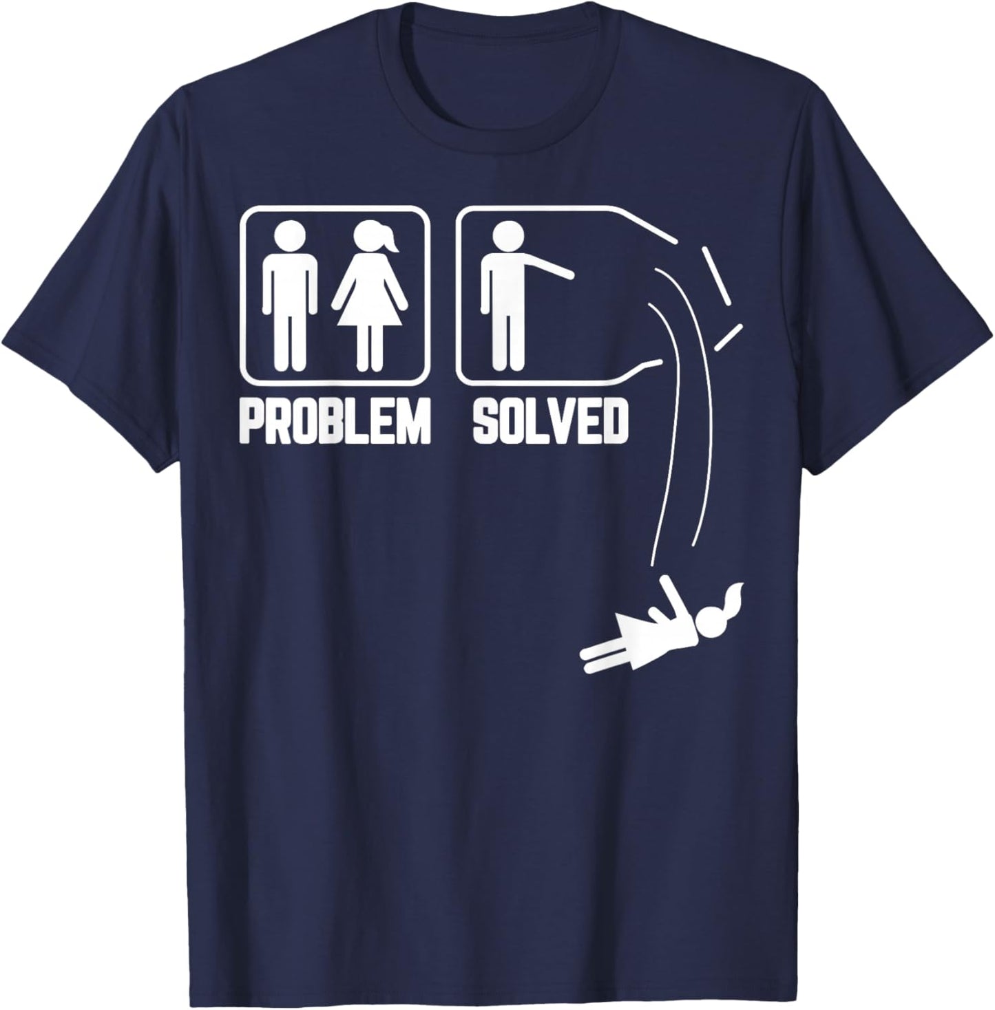 Problem Solved - Funny Divorce Party Divorcee Men Gifts T-Shirt - T-Shirt | Navy