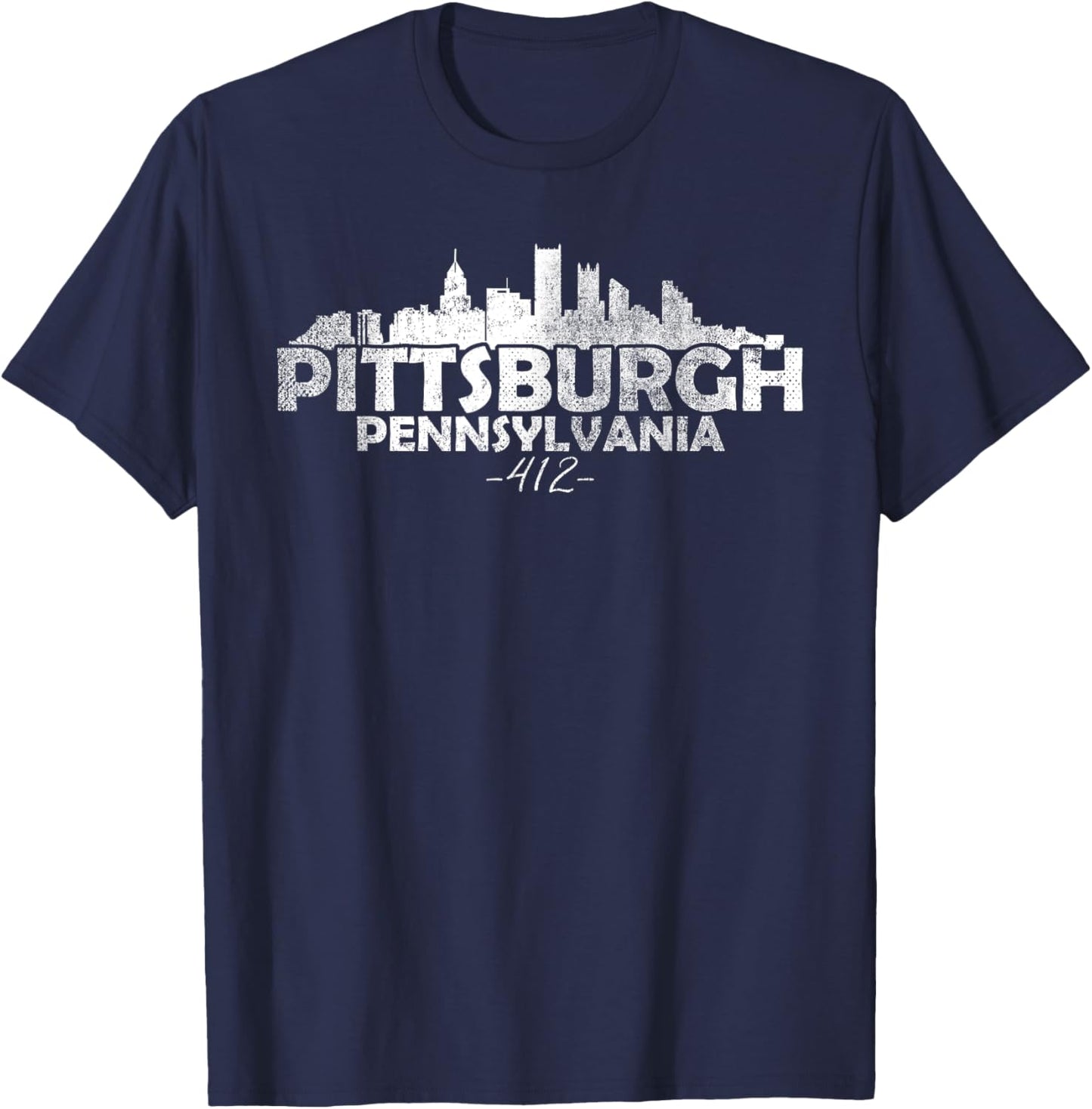 Pittsburgh Pennsylvania PA | skyline T-Shirt - T-Shirt | Navy