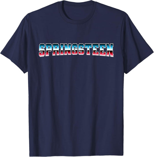 80s Springsteen Vintage Retro Spring T-Shirt - T-Shirt | Navy