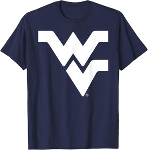 West Virginia Mountaineers Two Tone Black T-Shirt - T-Shirt | Navy