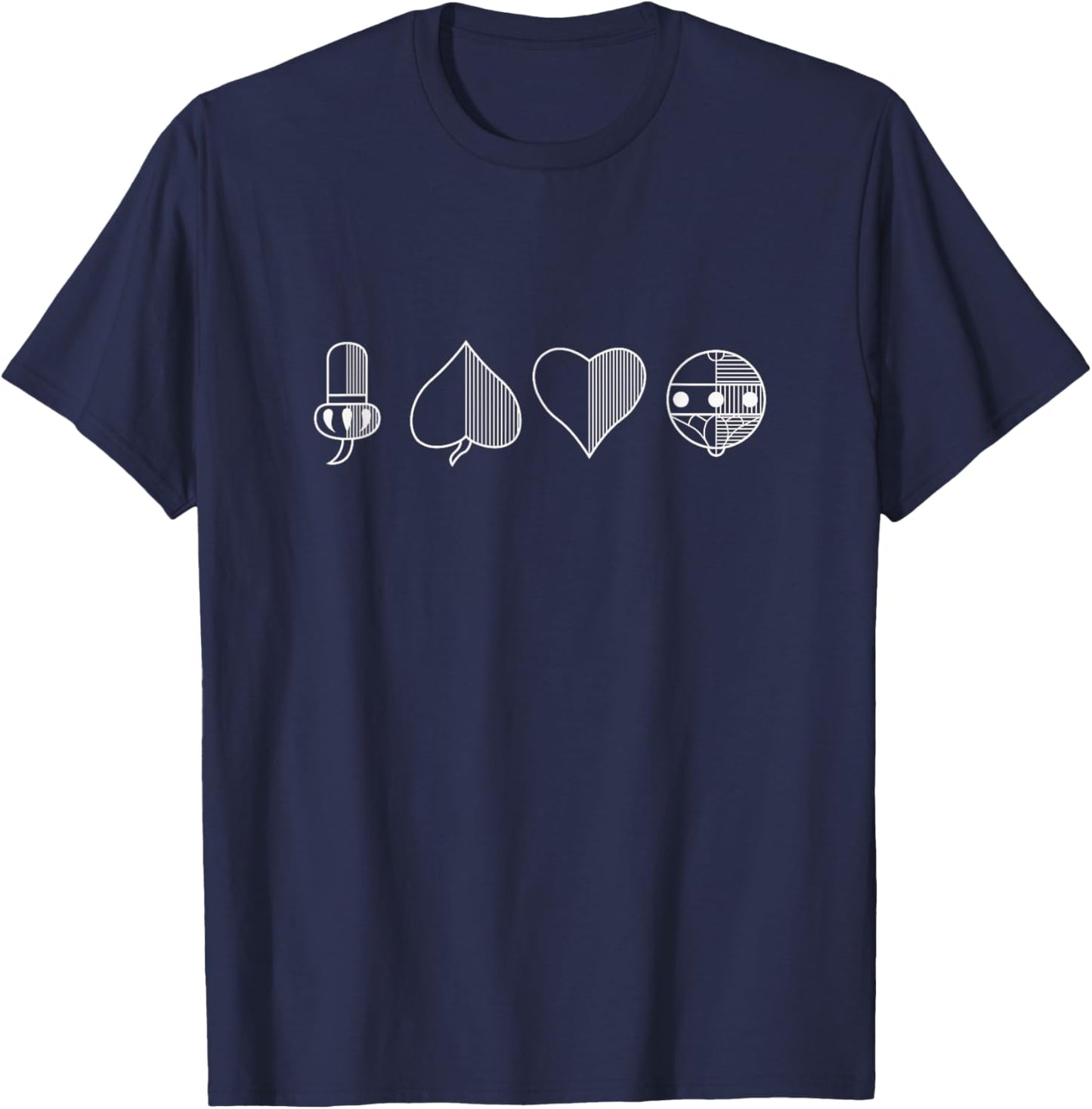 Kartenspiel Schafkopf T-Shirt - T-Shirt | Navy