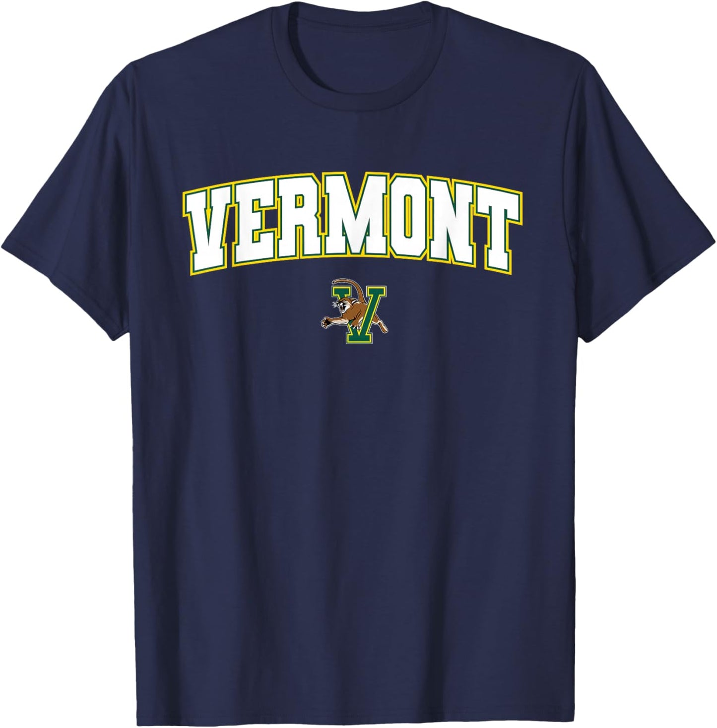 University of Vermont Catamounts Arch Logo T-Shirt - T-Shirt | Navy