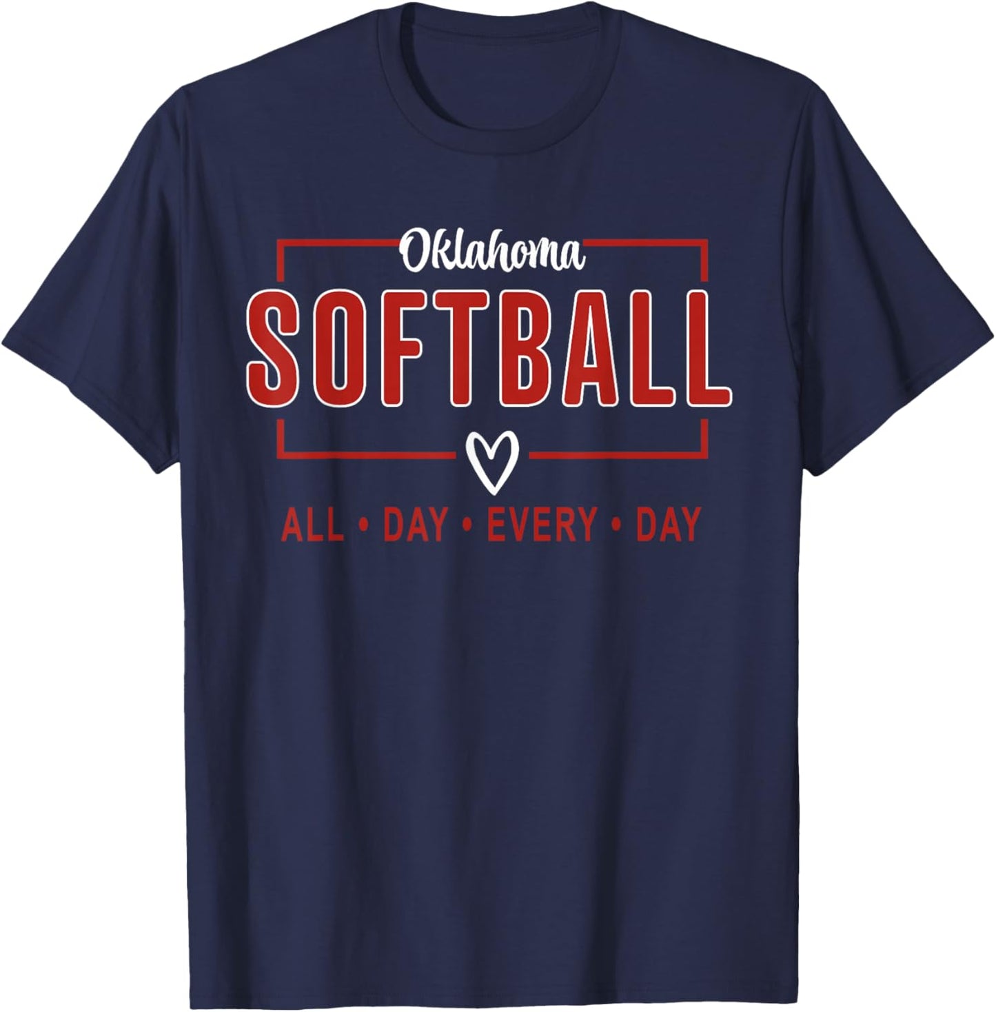 Oklahoma Softball Vintage Kids Team Retro Softball Fan T-Shirt - T-Shirt | Navy