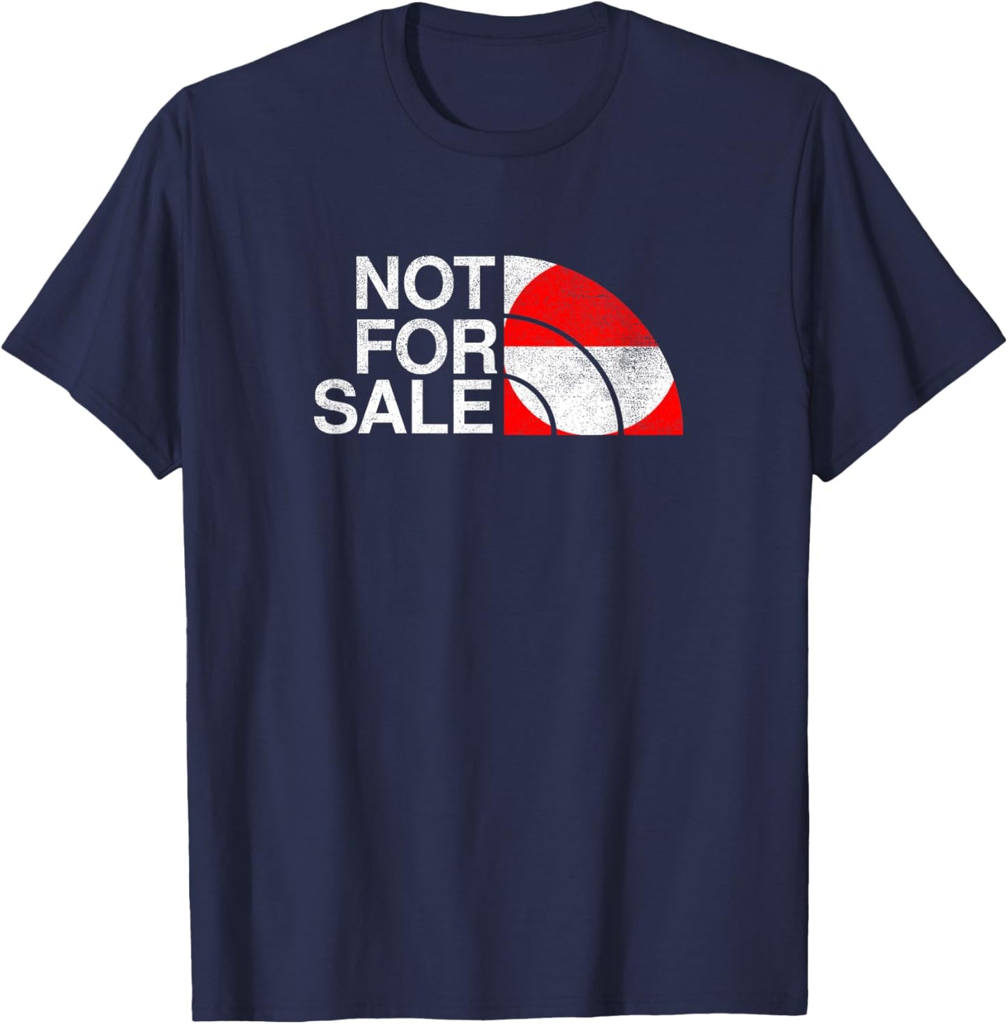 Flag Greenland Not For Sale Country Protest Funny Politics T-Shirt - T-Shirt | Navy