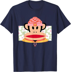 Paul Frank Julius The Monkey in PF Cap T-Shirt - T-Shirt | Navy