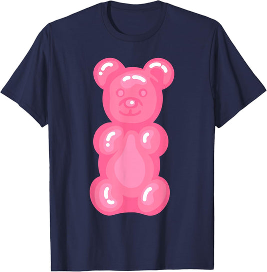 Pink Teddy Gummy Bear T-Shirt - T-Shirt | Navy