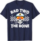 Bad To The Bone Skeleton Halloween TWO Birthday Toddler Kids T-Shirt - T-Shirt | Navy
