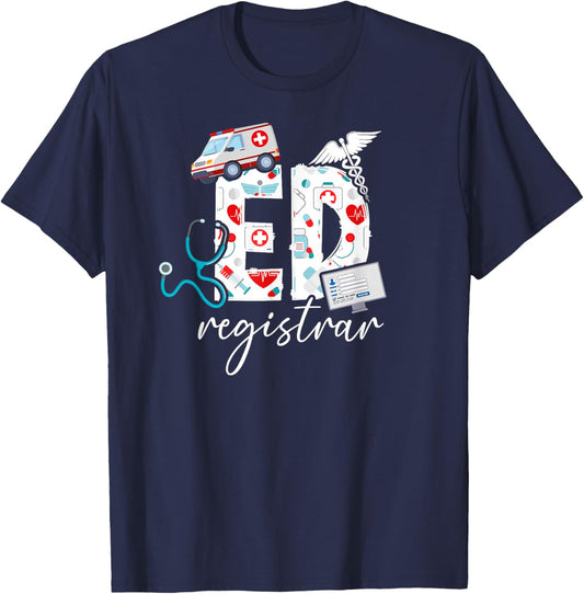 ED Registrar Patient Registration Appreciation T-Shirt - T-Shirt | Navy