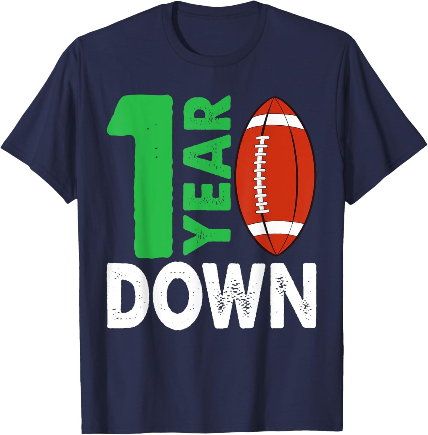 1st Birthday Party Football Boy One Year Old Football Player T-Shirt - T-Shirt | Navy
