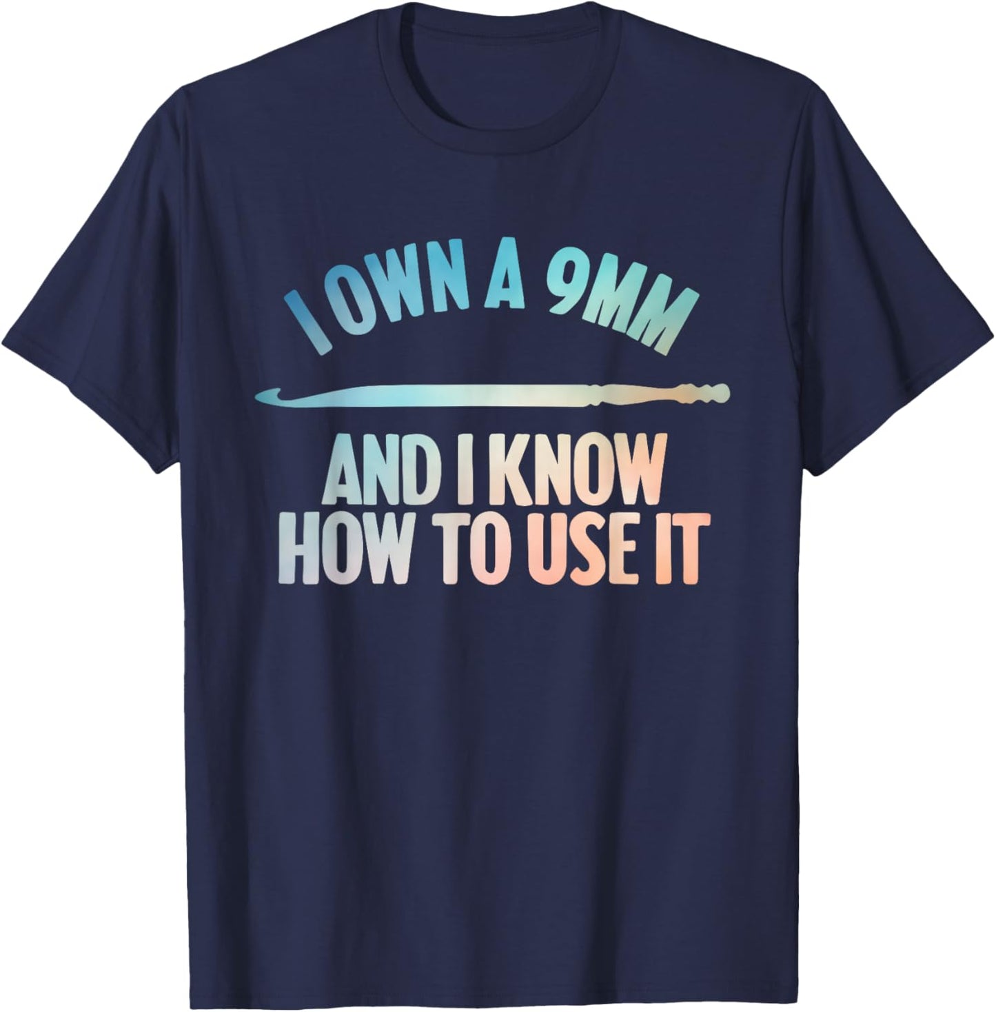 Funny Crocheting Art Women Crocheter Crochet Lover T-Shirt - T-Shirt | Navy