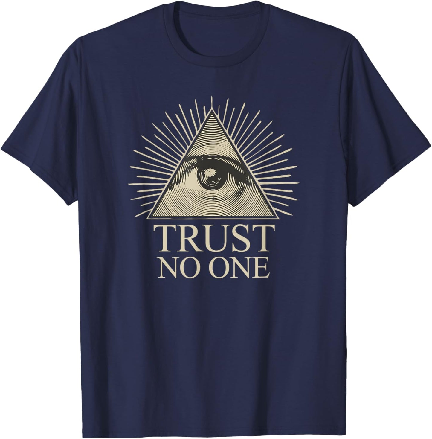 Politically Incorrect, Inc Trust No One Classic Black -Adults T-Shirt - T-Shirt | Navy