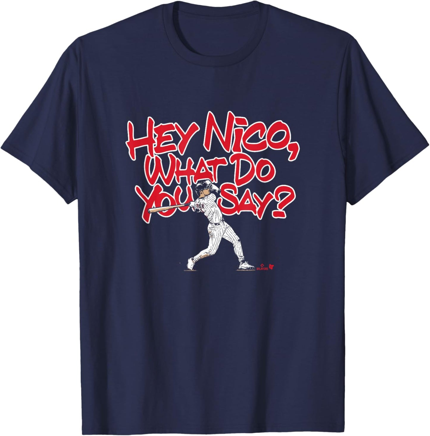 Nico Hoerner - What Do You Say? - Chicago Baseball T-Shirt - T-Shirt | Navy