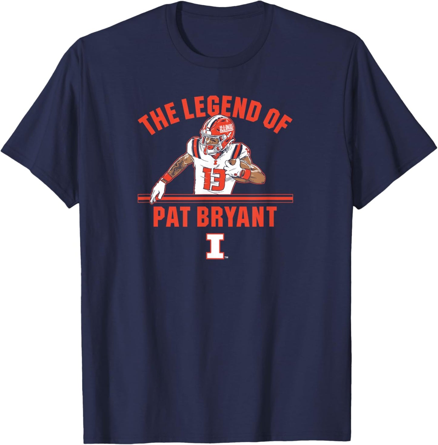 The Legend of Pat Bryant - Illinois Fighting Illini Football T-Shirt - T-Shirt | Navy