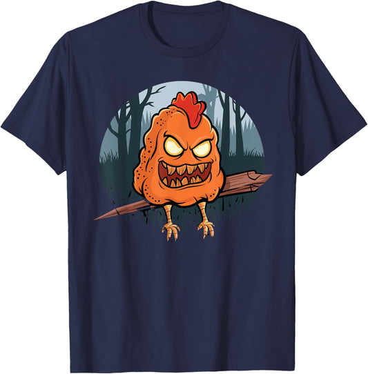 Chicken Nugget Halloween Costume Stuffed Chicken Nugget T-Shirt - T-Shirt | Navy