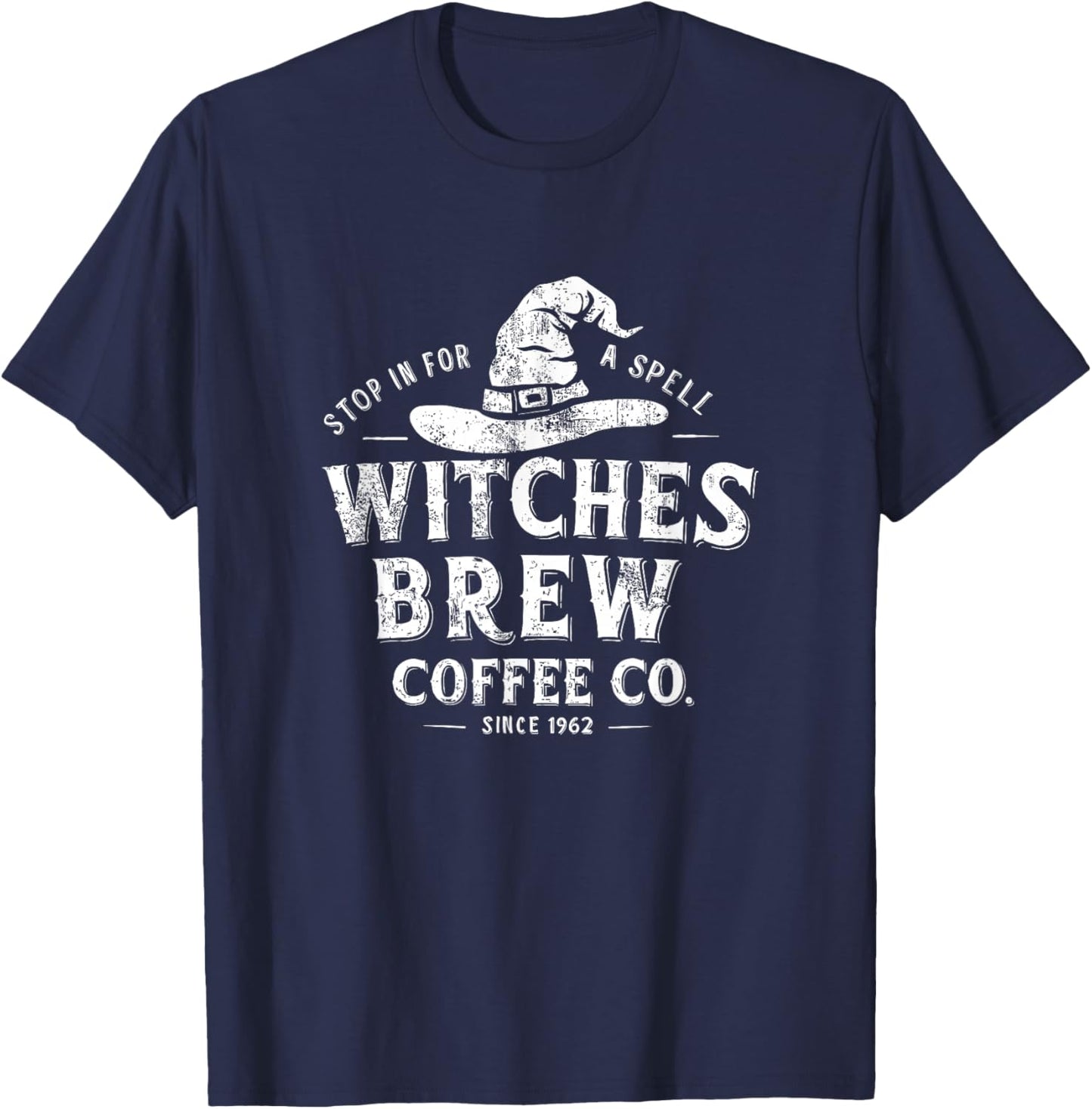 Witches Brew Vintage Coffee Halloween Coffee Costume T-Shirt - T-Shirt | Navy