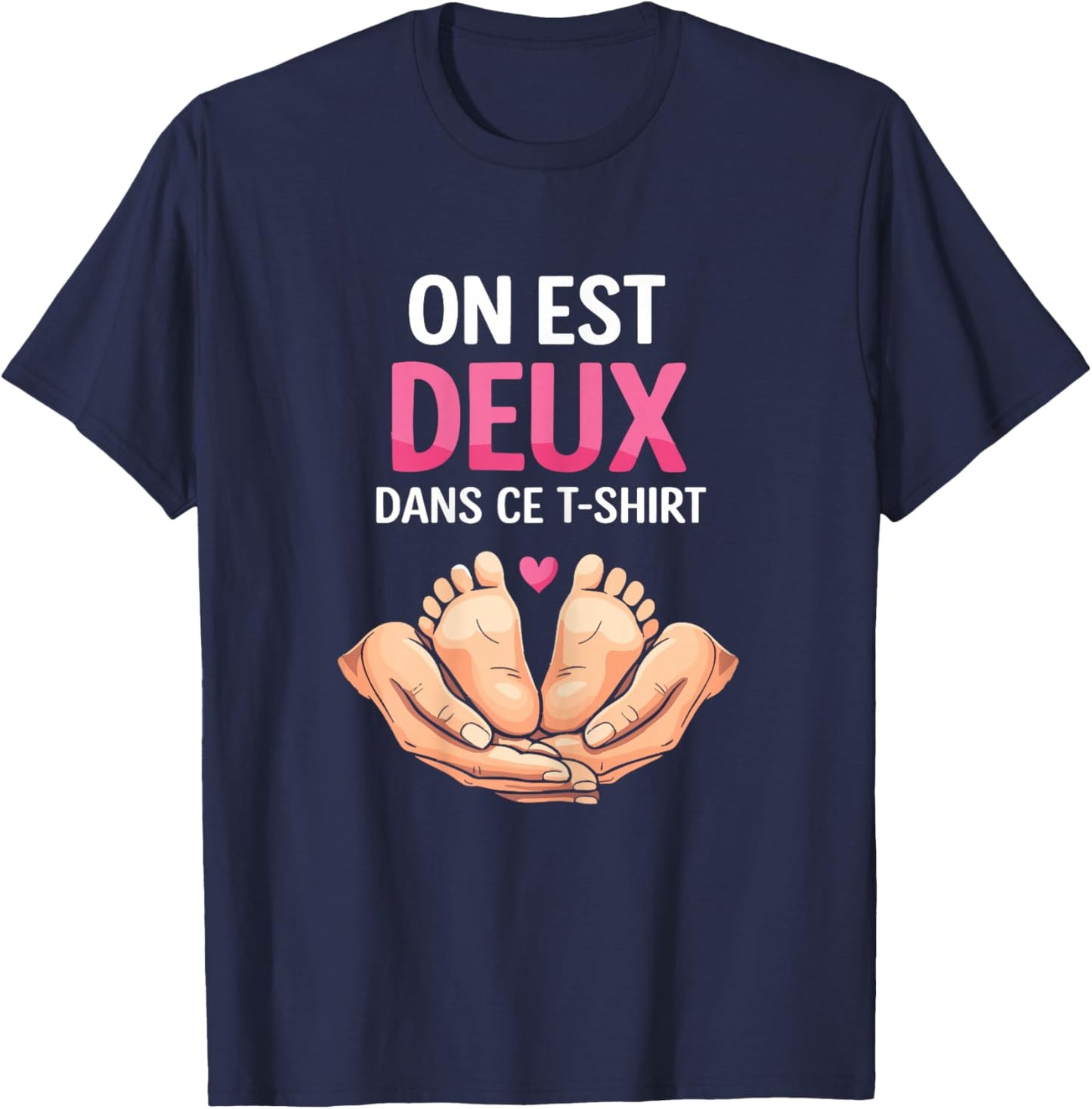 Pregnancy Announcement One Is Two in This T-Shirt - T-Shirt | Navy