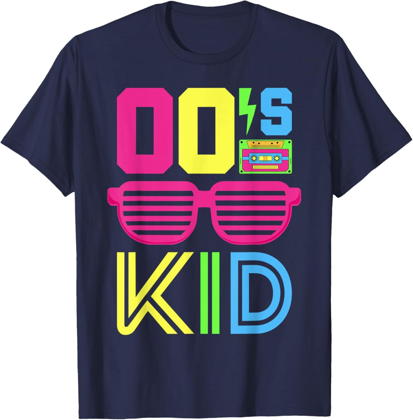 2000's Kid 00s Themed Party 2000s Costume Early 2000s Outfit T-Shirt - T-Shirt | Navy