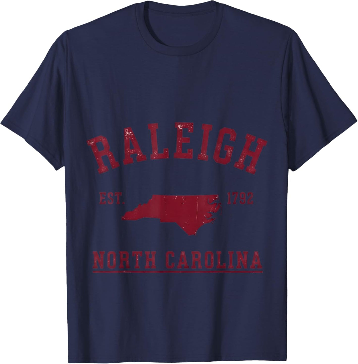 Raleigh Est. 1792 North Carolina T-Shirt - T-Shirt | Navy