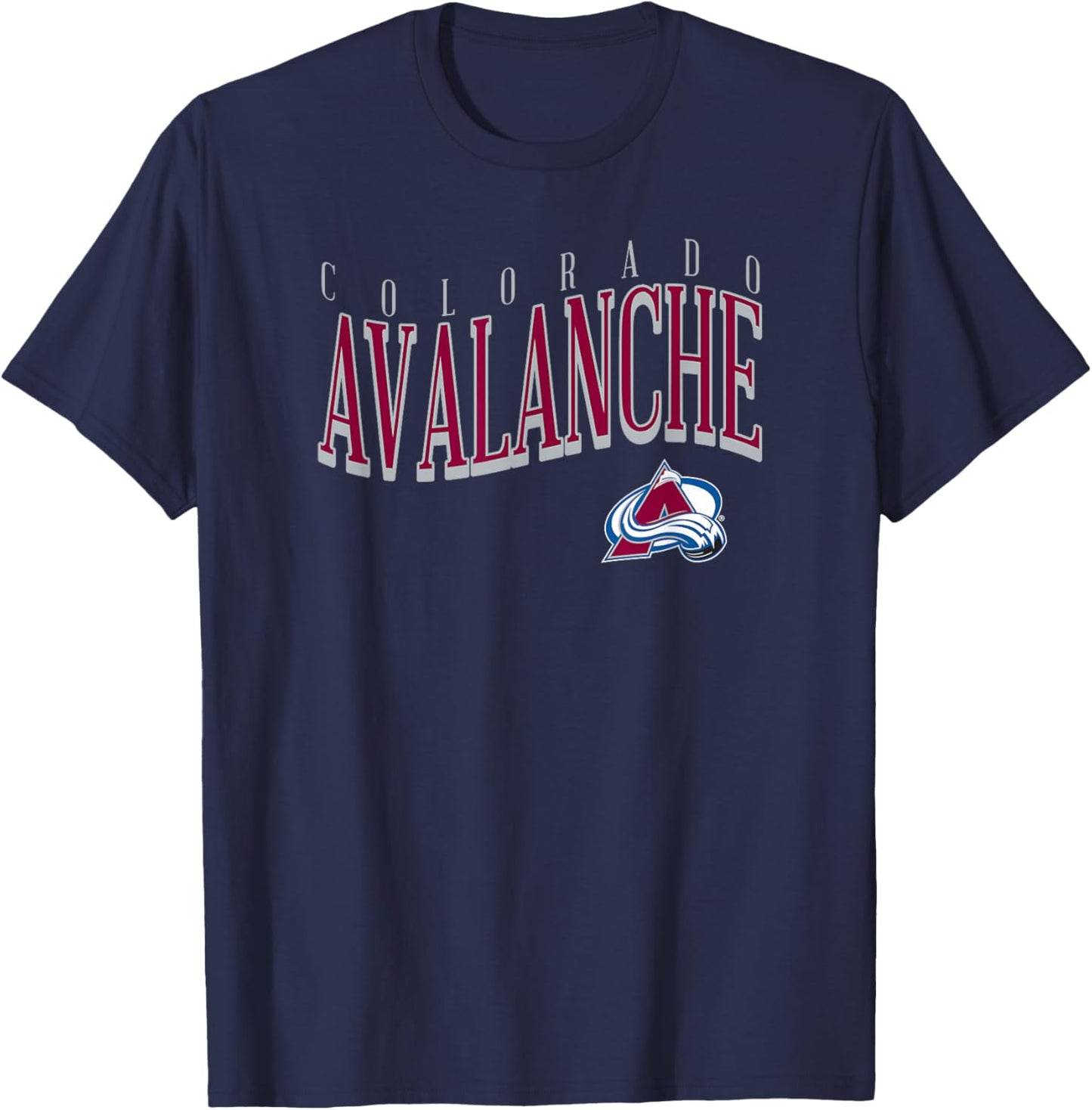 Colorado Avalanche Wave Navy Blue NHL Officially Licensed T-Shirt - T-Shirt | Navy